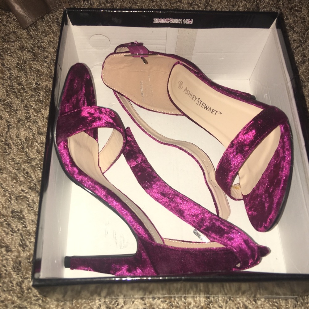 Ashley Stewart Suede Strap Heels